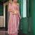 pink color embroidery work tissue fabric beautiful ceremonial saree