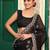 black color embroidery work organza fabric beautiful ceremonial saree