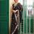 black color embroidery work organza fabric beautiful ceremonial saree