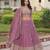 Onion Color Faux Georgette Sequins Zari Multi Embroidered Lehenga Choli With Dupatta