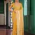 yellow embroidery work tissue ceremonial saree