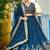 Blue Color Vichitra Silk Sequins Embroidered Lehenga Choli With Dupatta