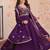 Purple Faux Blooming Beads Embroidered Gown for Women | Fully Stitched Party & Festive Wear Gown with Matching Dupatta