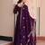 Purple Faux Blooming Beads Embroidered Gown for Women | Fully Stitched Party & Festive Wear Gown with Matching Dupatta