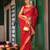 maroon color embroidery work chiffon fabric beautiful ceremonial saree