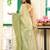 pista color designer chiffon fabric beautiful ceremonial saree