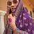 purple premium silk blend blend saree with woven zari & thread work | unstitched rich brocade blous