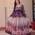 Purple Color Cosmos Flower Printed Lehenga Top