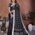 black color linen cotton fabric woven checks designer trendy ethnic saree