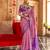 royal pink-purple banarasi patola saree with unstitch blouse