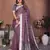 purple color linen cotton fabric woven checks trendy ethnic saree