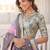 Grey Color Russian Silk Printed Sequins Work Lehenga Choli With Dupatta