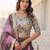 Coffee Color Russian Silk Printed Sequins Work Lehenga Choli With Dupatta