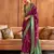 wine   banarasi patola saree with unstitch blouse