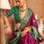 wine   banarasi patola saree with unstitch blouse