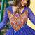 Blue Faux Georgette Kutchi Patchwork Gown for Women | Semi Stitched Traditional & Festive Wear Gown