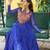 Blue Faux Georgette Kutchi Patchwork Gown for Women | Semi Stitched Traditional & Festive Wear Gown