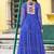 Blue Faux Georgette Kutchi Patchwork Gown for Women | Semi Stitched Traditional & Festive Wear Gown
