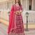 Pink Color Viscose Jacquard Embroidered Sequins Work Lehenga Choli With Dupatta