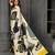 abstract printed crepe art silk saree with printed blouse