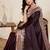 brown color satin silk blend fabric wevon jari designer graceful partywear saree