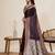 brown color satin silk blend fabric wevon jari designer graceful partywear saree