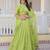 Green Color Viscose Jacquard Embroidered Sequins Work Lehenga Choli With Dupatta