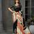 abstract printed crepe art silk saree with printed blouse