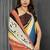 abstract printed crepe art silk saree with printed blouse