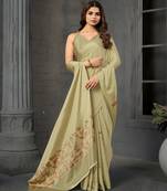 abstract printed crepe art silk saree with printed blouse