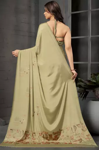 abstract printed crepe art silk saree with printed blouse