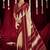 maroon & white color ikkat art silk fabric designer zig zag printed traditional party looks saree