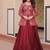 Maroon Color Vichitra Silk Solid Lehenga Jacquard Blouse