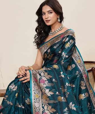 rama wevon zari meenakari ethnic partywear saree 5
