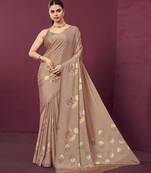 abstract printed crepe art silk saree with printed blouse