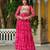 Pink Faux Georgette Kutchi Patchwork Semi Stitched Gown for Women | Vibrant Festival Wear Gown