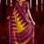 mustard & wine color ikkat art silk fabric designer zig zag printed traditional party looks saree