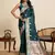 green color green fabric wevon meenakari sophisticated ceremonial saree