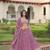 Onion Color Faux Georgette Sequins Zari Multi Embroidered Lehenga Choli With Dupatta