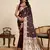 coffee color coffee fabric wevon meenakari sophisticated ceremonial saree