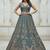 Fetching Firozi Zari Zal, Multi thread and Dori, Metalic Sequins, Diamond work Orgenza wedding lehenga for women