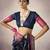 navy blue color beautiful girlie woven designer saree