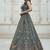 Fetching Firozi Zari Zal, Multi thread and Dori, Metalic Sequins, Diamond work Orgenza wedding lehenga for women