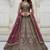 glamourous Purple Zari Zal, Multi thread, Dori, Metalic Sequins, Diamond work Orgenza wedding lehenga choli for festival