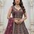 glamourous Purple Zari Zal, Multi thread, Dori, Metalic Sequins, Diamond work Orgenza wedding lehenga choli for festival