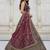 glamourous Purple Zari Zal, Multi thread, Dori, Metalic Sequins, Diamond work Orgenza wedding lehenga choli for festival