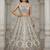 Glamorous White Zari Zal, Multi thread, Dori, Metalic Sequins, Diamond work Orgenza wedding lehengas for women