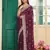 wine chiffon saree ceremonial looks