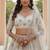Comely White Dori work, Multi thread and sequins, Chapat zari work, Diamond work Heavy Net Lehenga Choli
