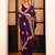 voilet color designer satin fabric saree for ceremonial looks